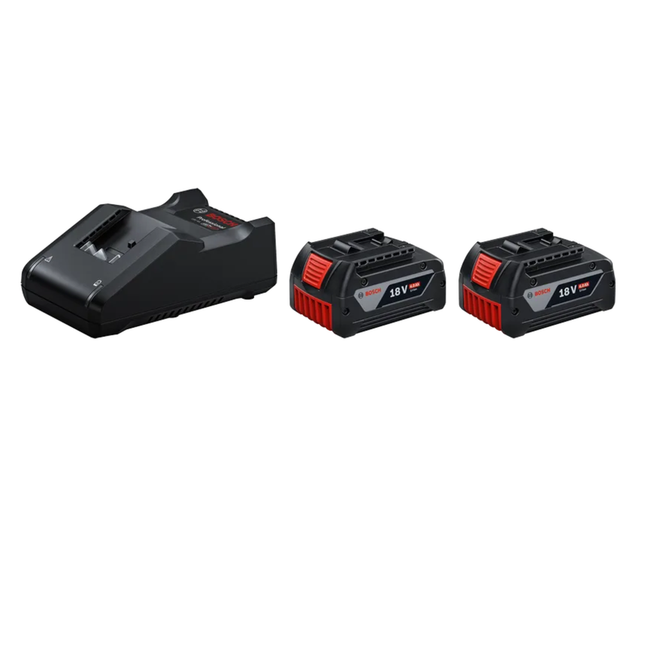 BOSCH GBA SET 18V (2 x 4.0Ah BATTERIES + CHARGER )