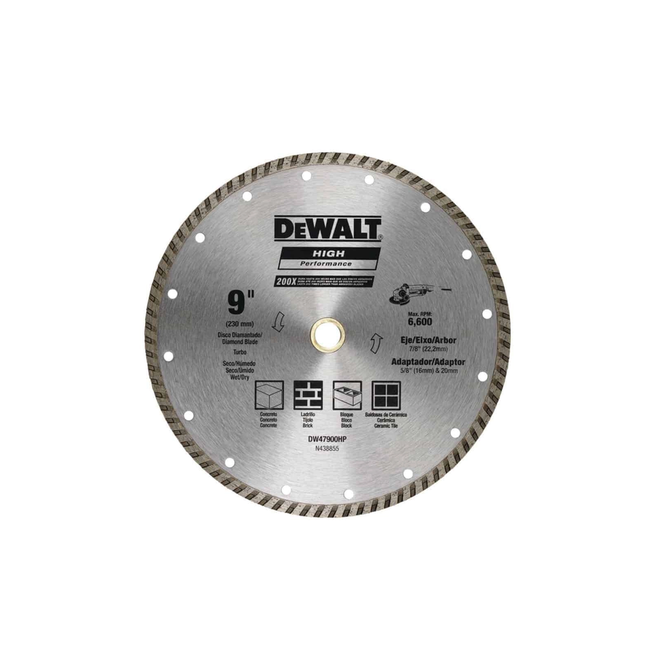 DEWALT DW47902HP DIAMOND SEGMENTED BLADE 9"