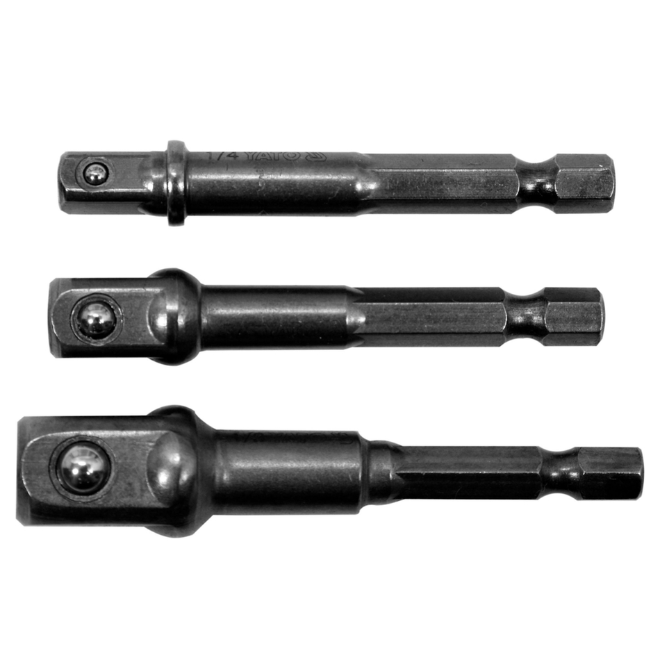 Yato 3pcs Socket Adaptor Hex 1/4x3/8x1/2" YT-04685
