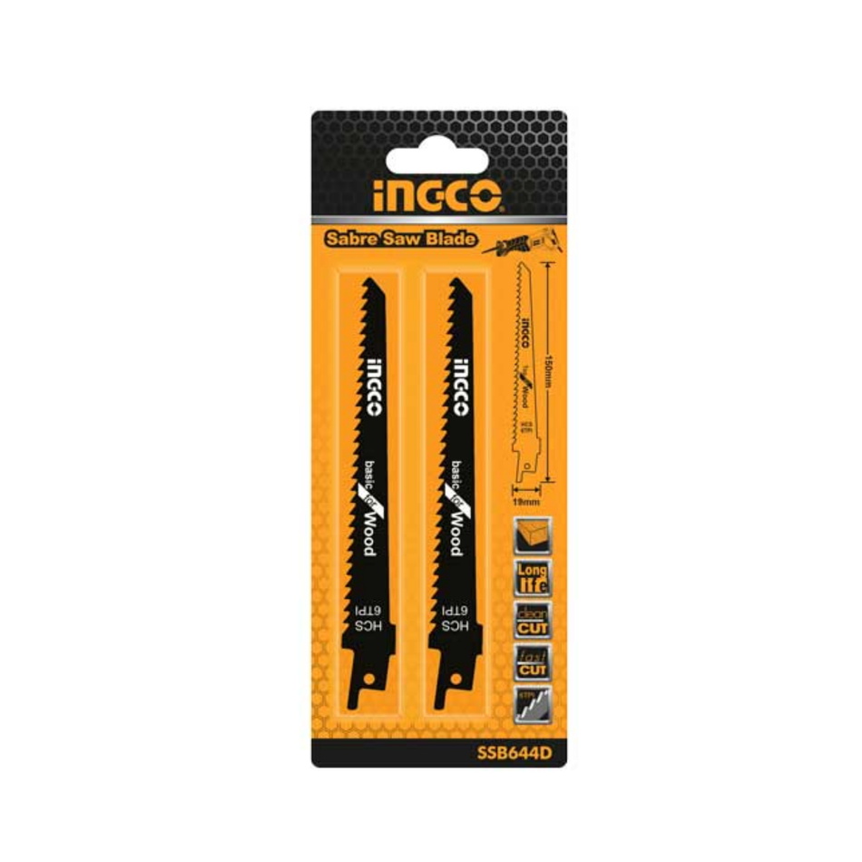 Ingco Reciprocating Sabre Saw Blades For Wood Ssb644D