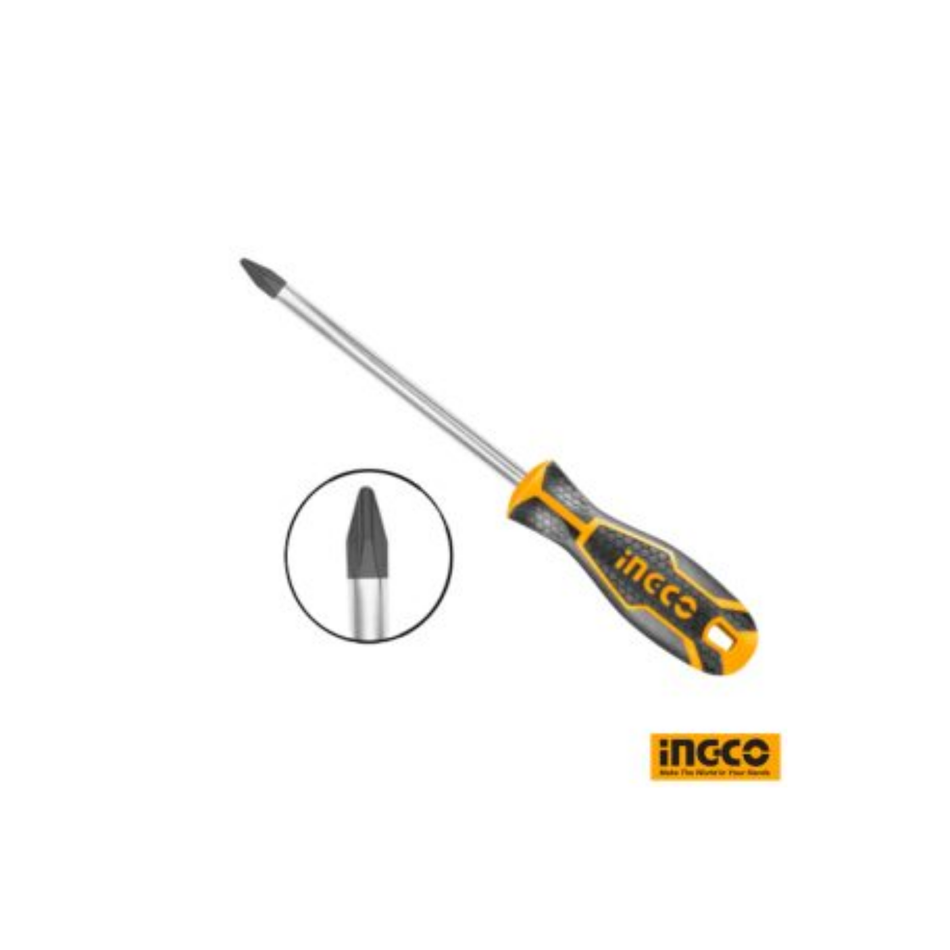 Ingco Phillips Go-Through Screwdriver Ph3X150Mm Hgtsph3150
