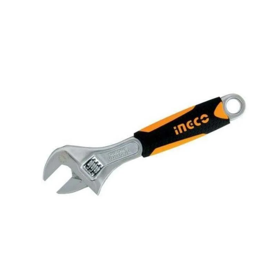 Ingco Adjustable Wrench Rubber Grip