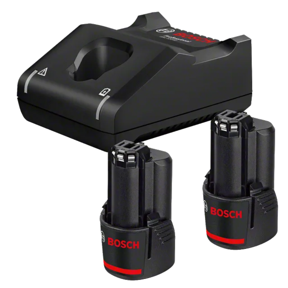 BOSCH GBA SET 12V (2 BATTERIES + CHARGER)