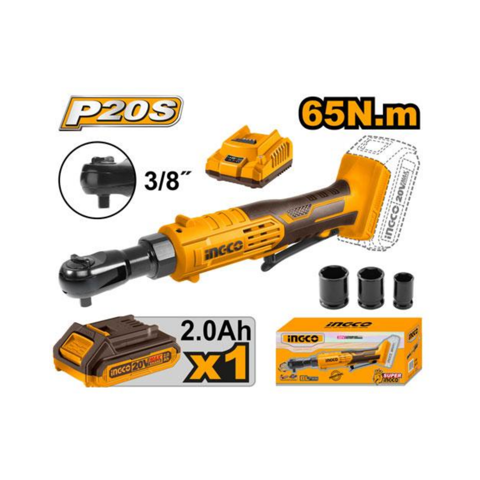 Ingco 20V 3/8" Cordless Ratchet Cdrli206015