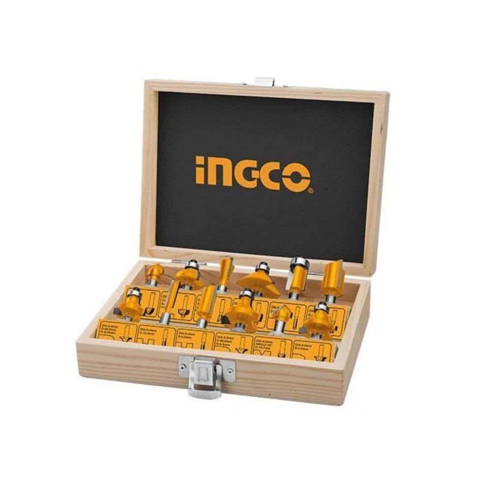 Ingco Router Bits Set 12 Pcs 6Mm Akrt1201