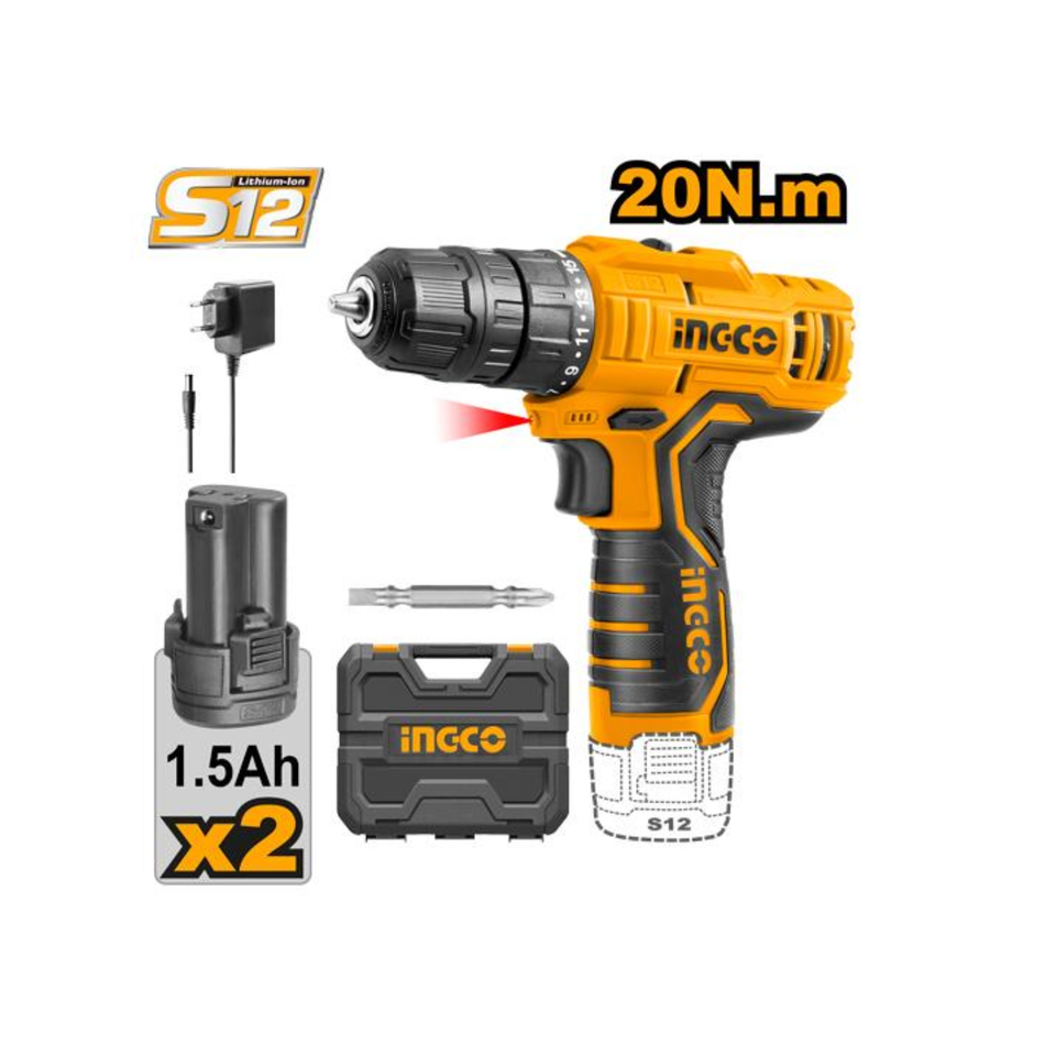 Ingco Cordless Drill 12V Cdli12208