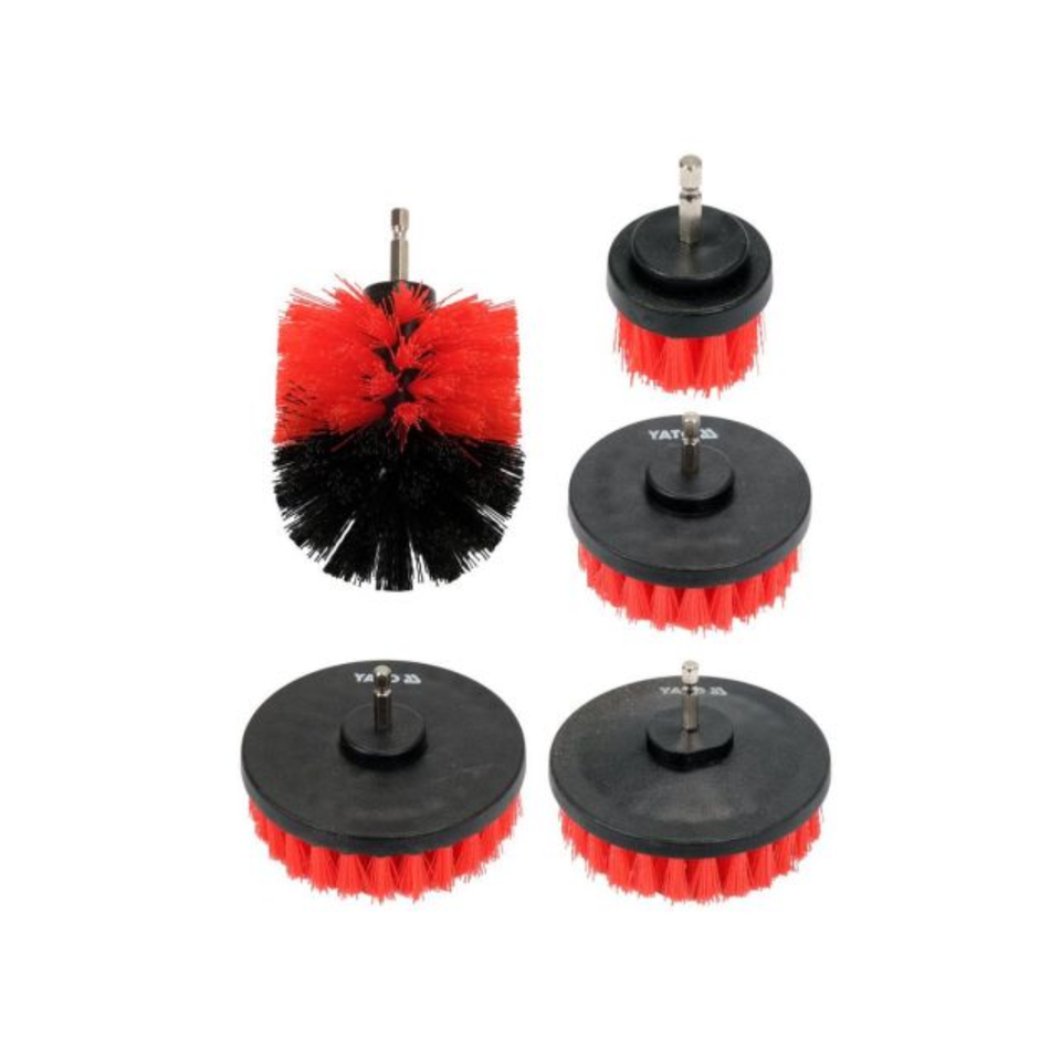 YATO SCRUBBING BRUSH HEX SHANK 5PCS YT-47777
