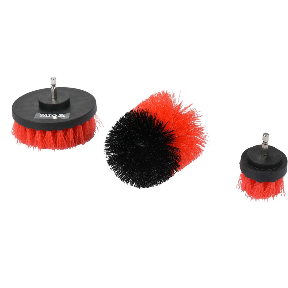 YATO SCRUBBING BRUSH HEX SHANK 3PCS - YT-47553