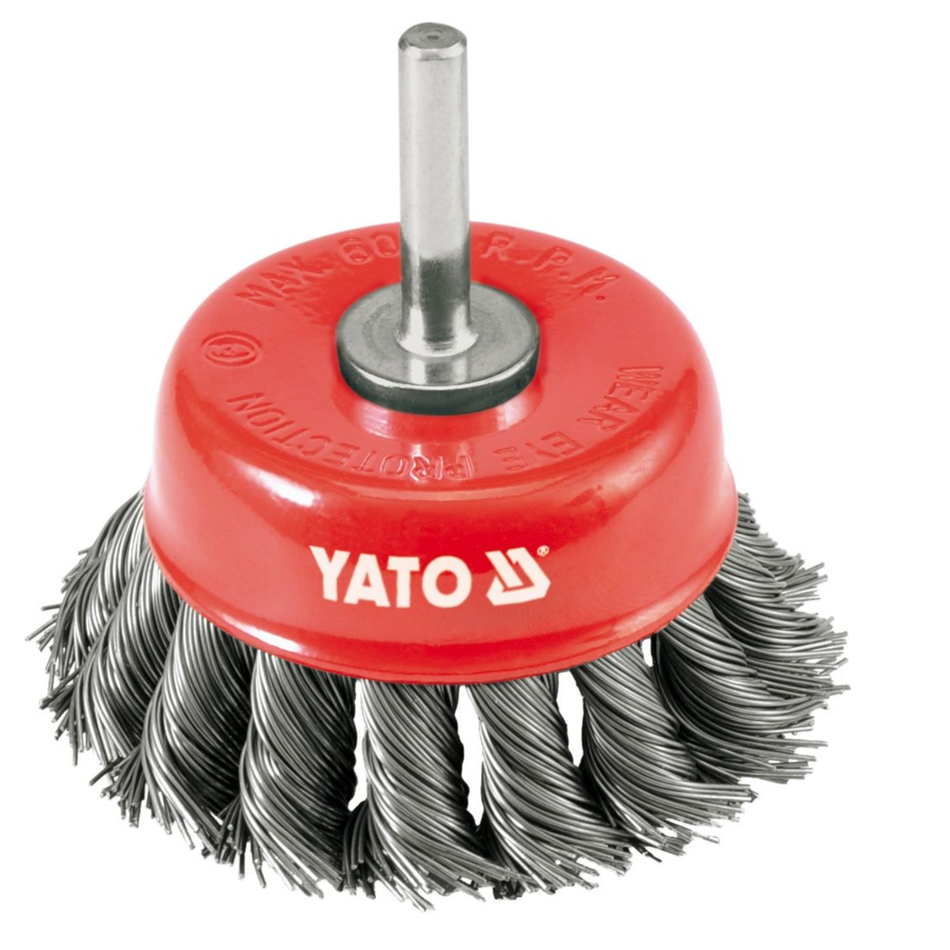 YATO CUP BRUSH TWISTED WIRE 75mm 6mm SHAFT YT-4752