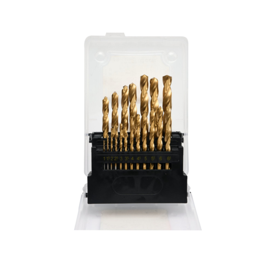 YATO  TWIST DRILL BIT SET HSS-TIN 19PCS 1-10MM YT-44675