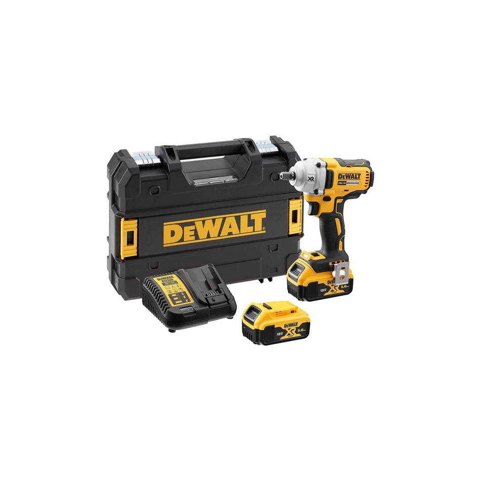 DEWALT DCF891P2T-GB 18V 1/2" CORDLESS IMPACT WRENCH (2 X 5.0Ah + BATTERY)