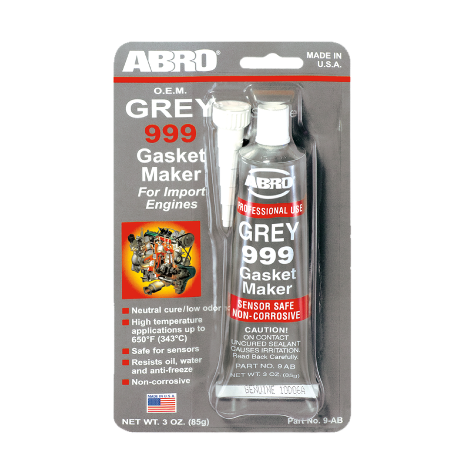 ABRO RTV SILICONE GASKET MAKER GREY 3Oz 9Ab
