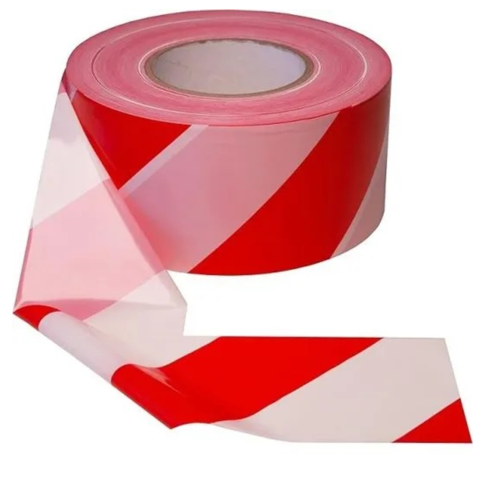 WARNING TAPE RED & WHITE