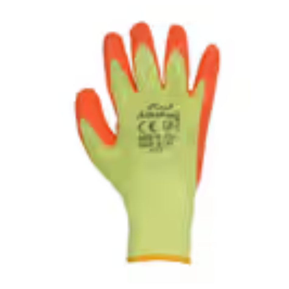 LATTEX GLOVES ORANGE/YELLOW [12PAIR/PKT]