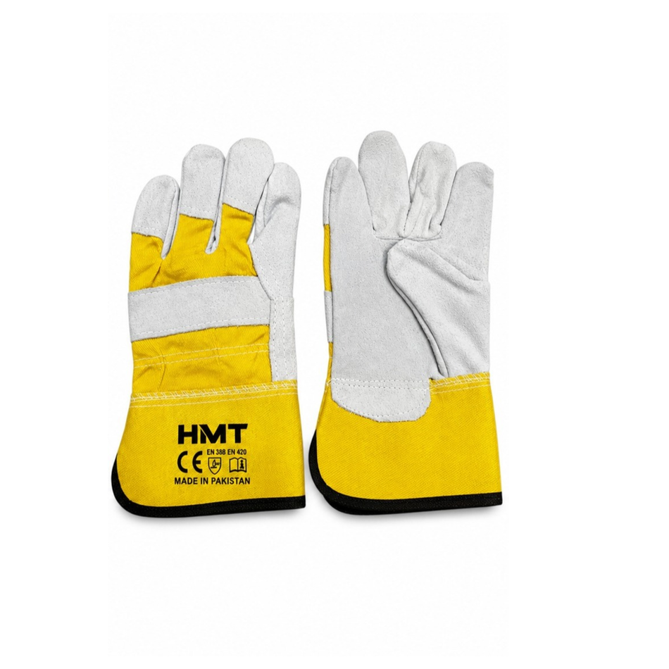 LEATHER GLOVES YELLOW [B+C] [120PAIR/CTN]