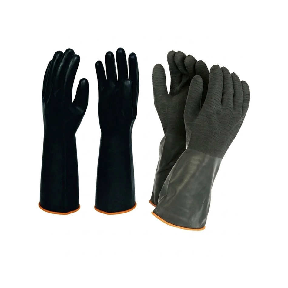 RUBBER GLOVES BLACK  [12PAIR/PKT]