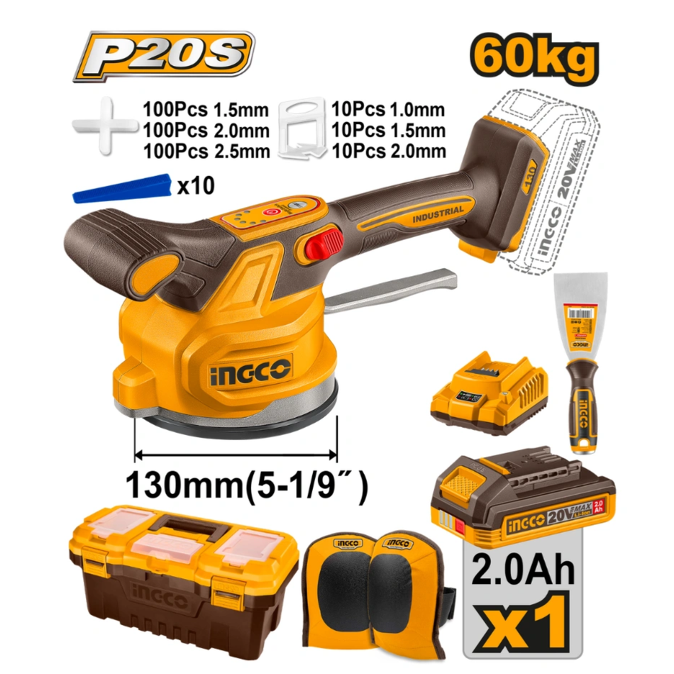 INGCO CORDLESS TILE VIBRATOR MACHINE CTVLI20018