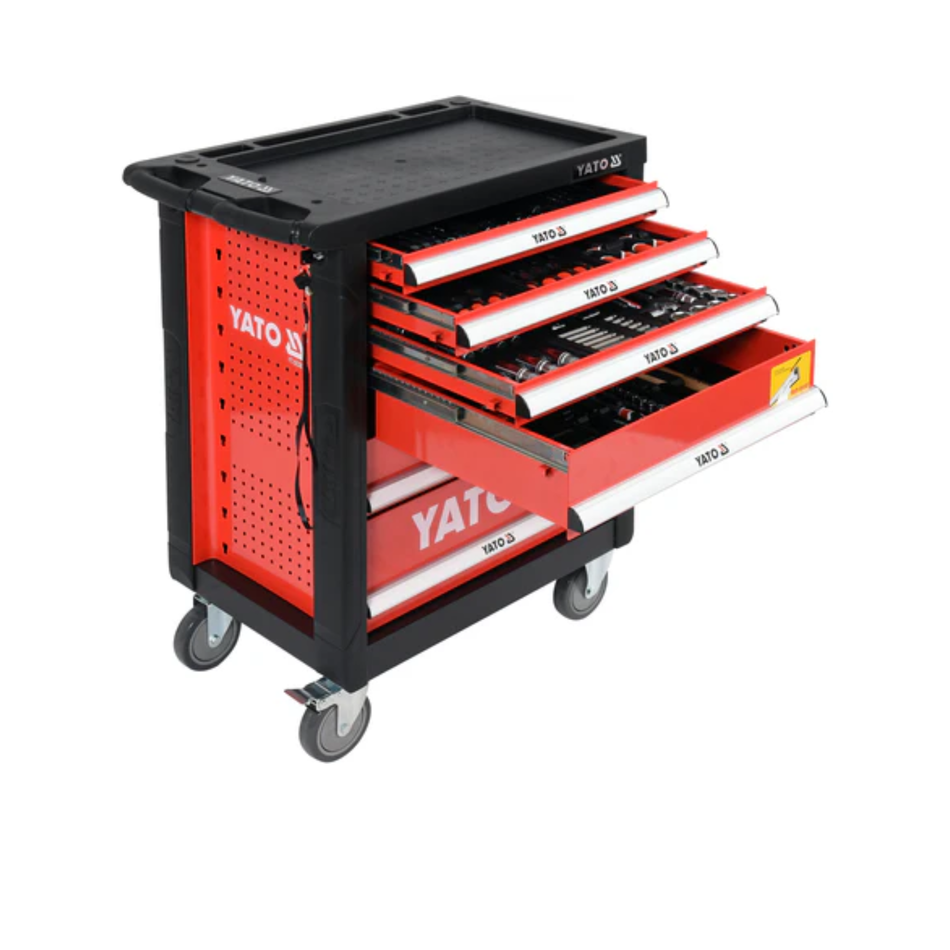 YATO 6 DRAWERS ROLLER CABINET WITH 185Pcs TOOLS YT-55307