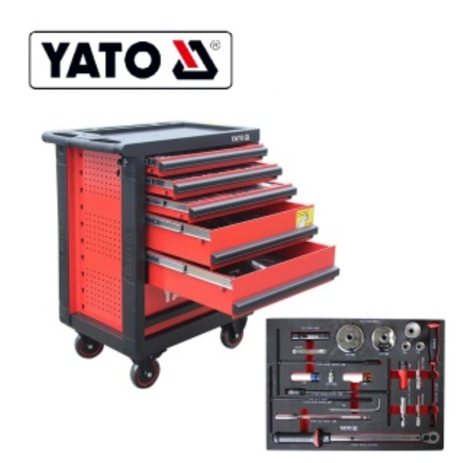 YATO 7 DRAWERS ROLLER CABINET WITH 400Pcs TOOLS YT-55302