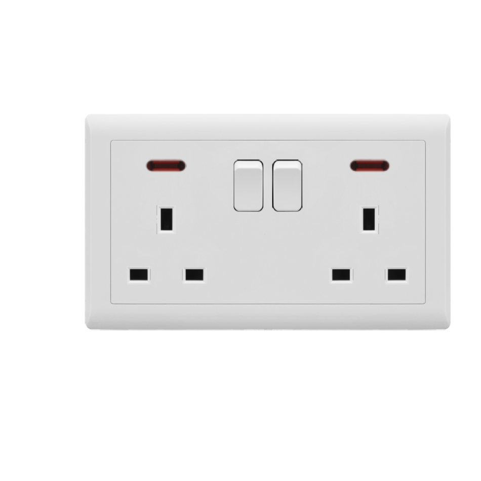 DOUBLE 13A SOCKET WITH SWITCH V1-016