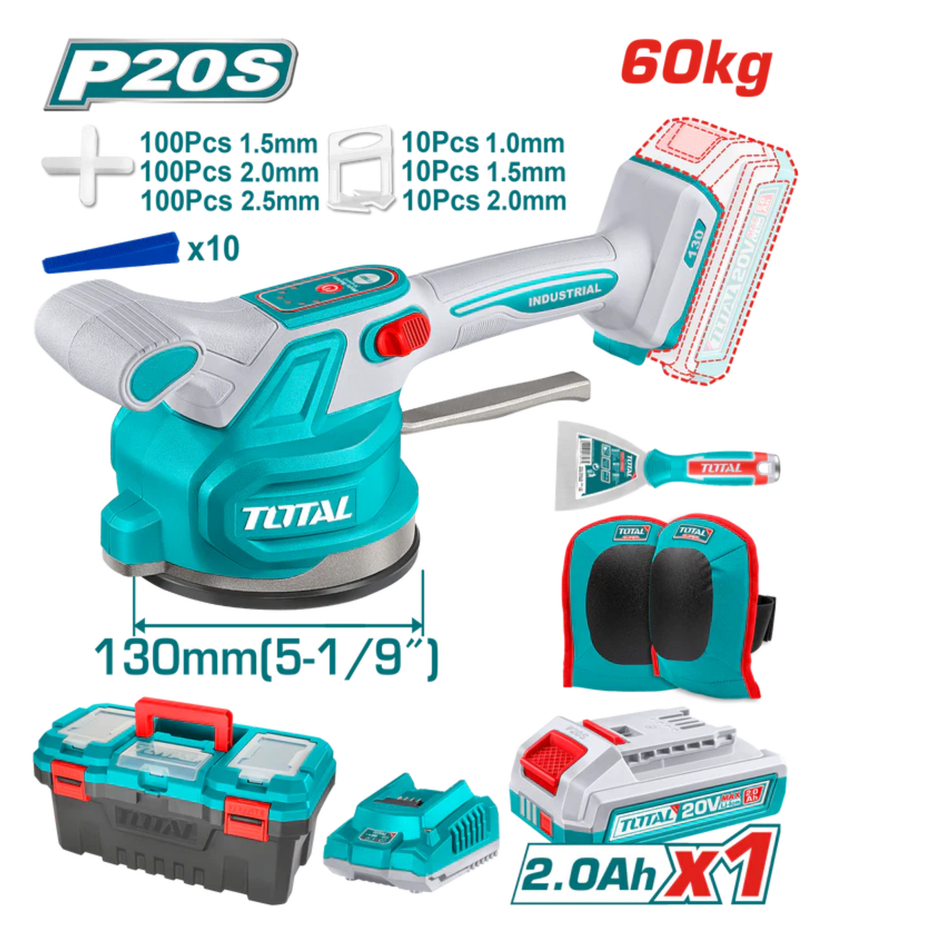 TOTAL CORDLESS TILE VIBRATOR MACHINE (TTVLI20018)