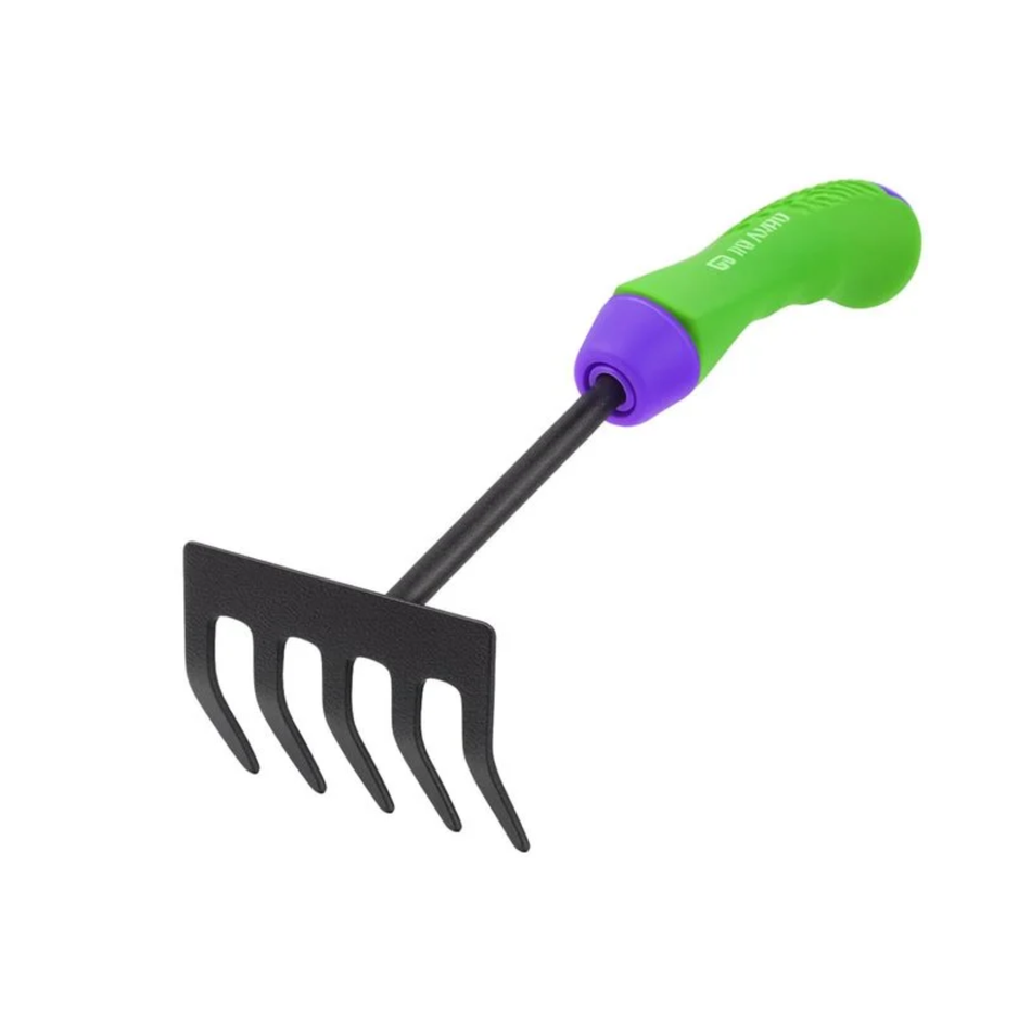 PALISAD RAKE 5-TEETH 90MM PROTECTIVE COATING RUBBERIZED ERGONOMIC HANDLE 617778