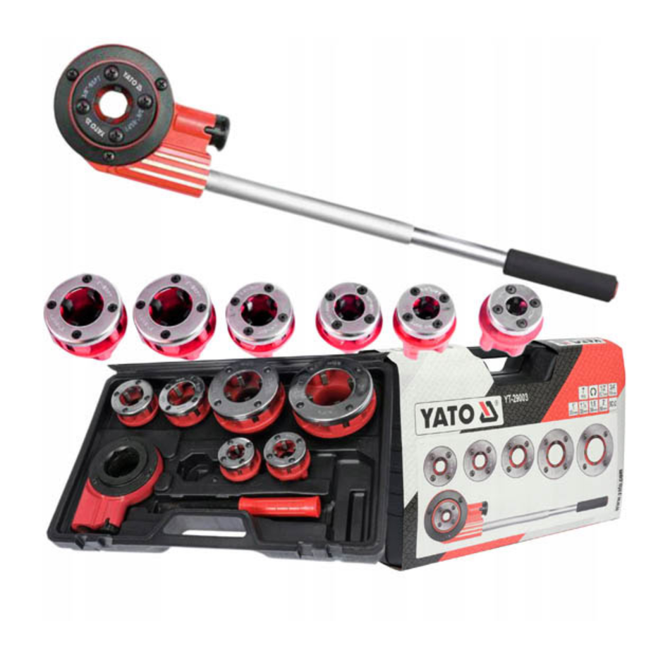 YATO RATCHET DIE STOCKS 6Pcs 1/2"-2" YT-29003