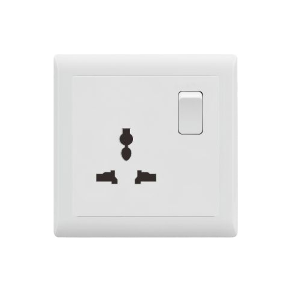 13A 1 GANG SWITCH MULTI SOCKET D1-007