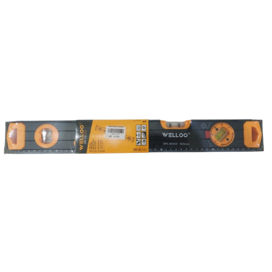 Welloo Magnetic  Spirit Level (Double Side Milled) Black