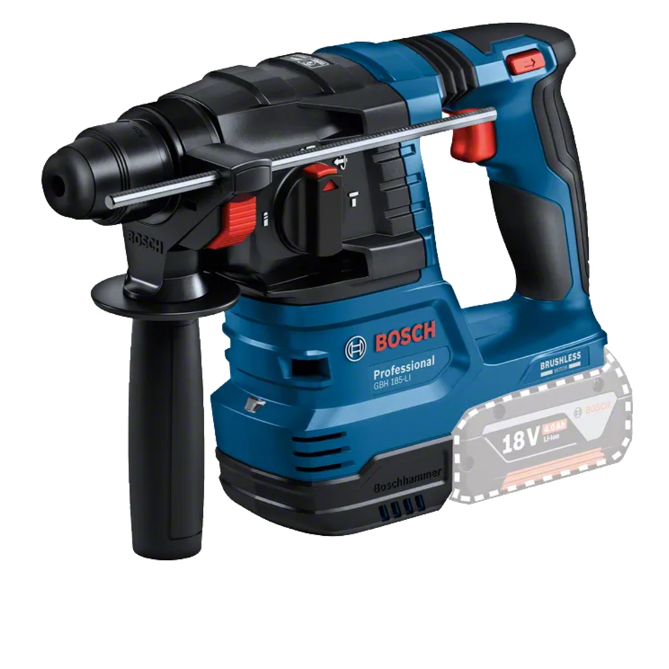 BOSCH GBH-185 ROTARY HAMMER (2 x 2.0ah BATTERY + CHARGER)