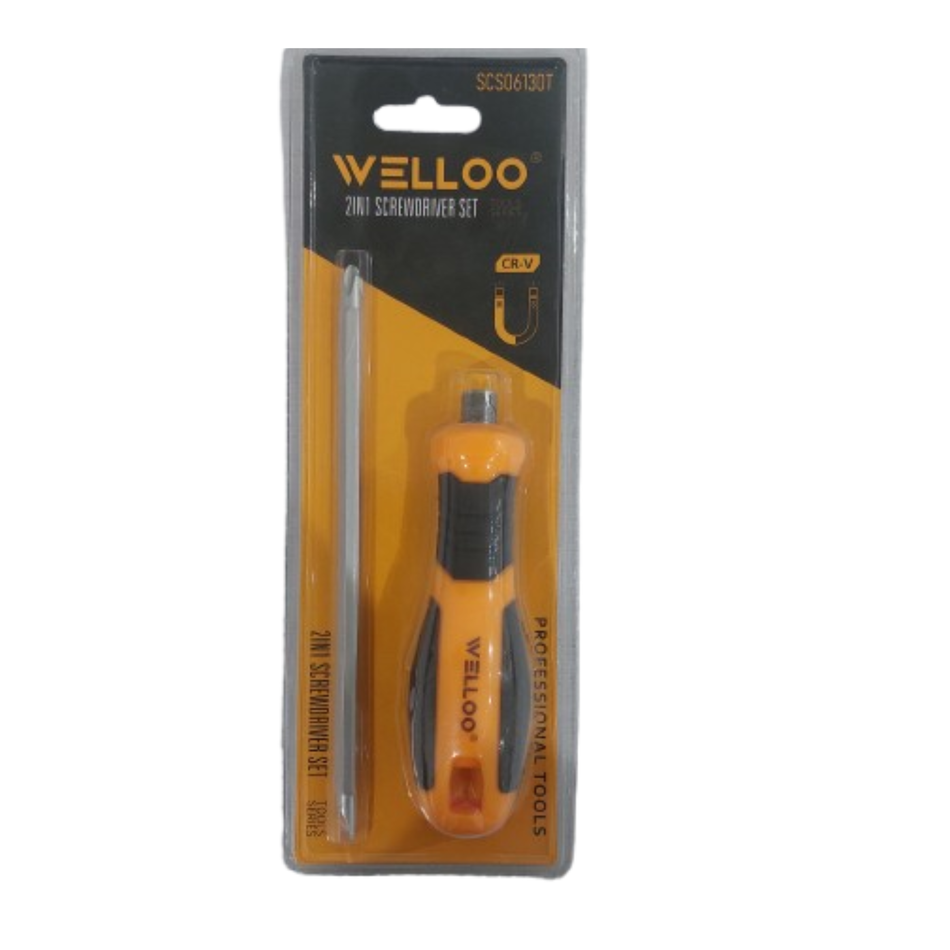 Welloo 2 In 1 Screwdriver Set 6*130mm SCS06130T