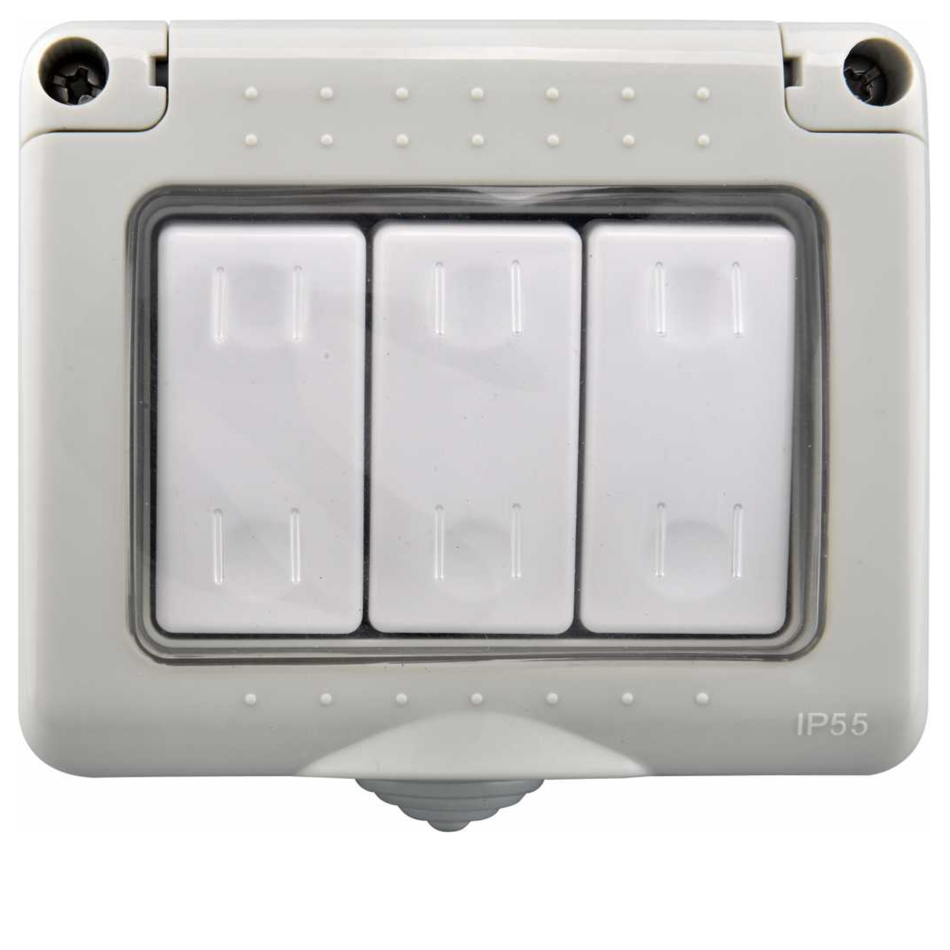 3 GANG 1 WAY SWITCH MD-HWD4004