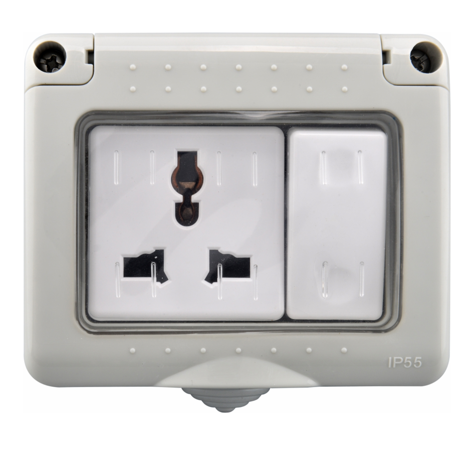 1 GANG SWITCH SOCKET US MD-HWD4011