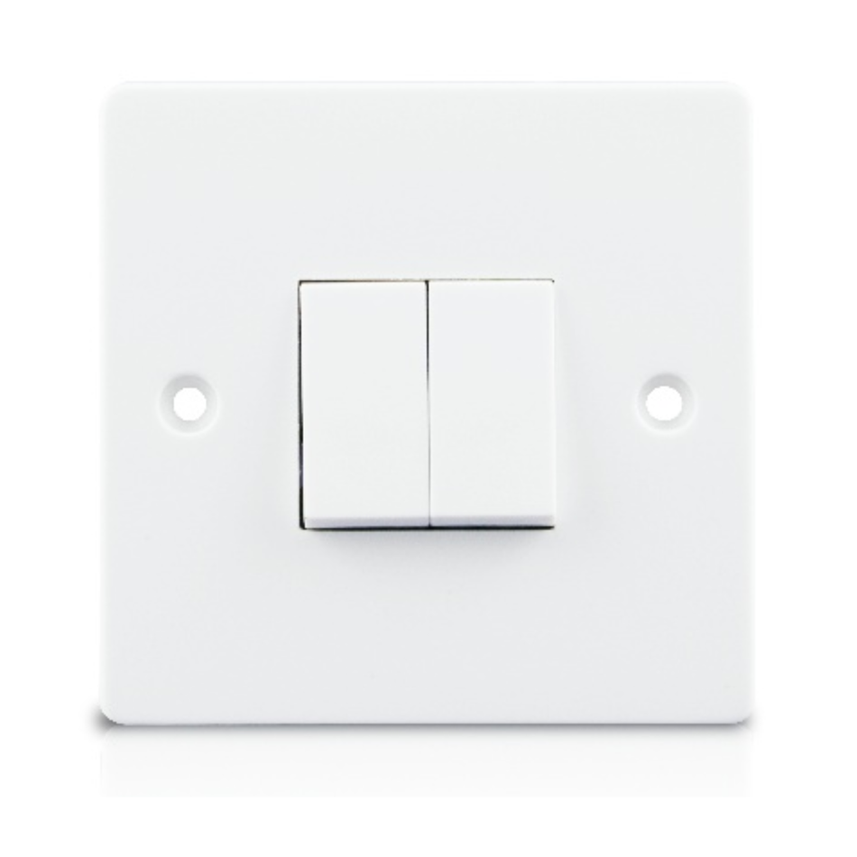 10A 2 GANG 2 WAY PLATE SWITCH MD-HWD5002
