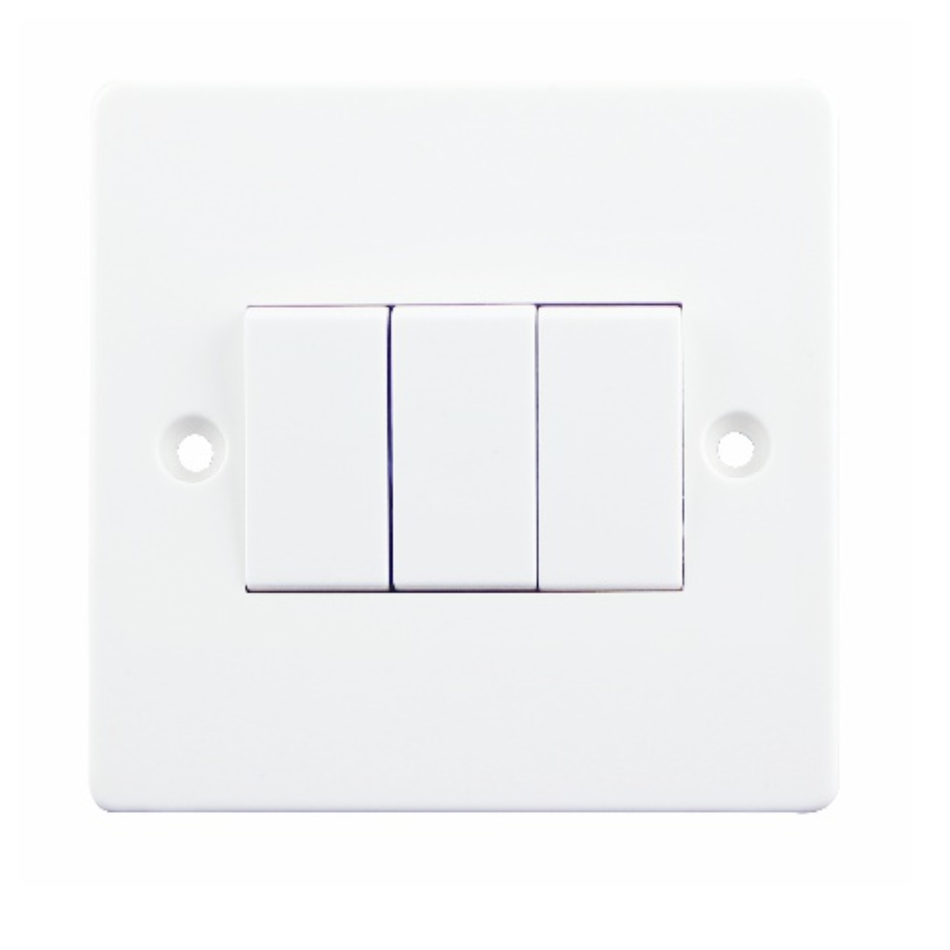 10A 3 GANG 2 WAY PLATE SWITCH MD-HWD5003