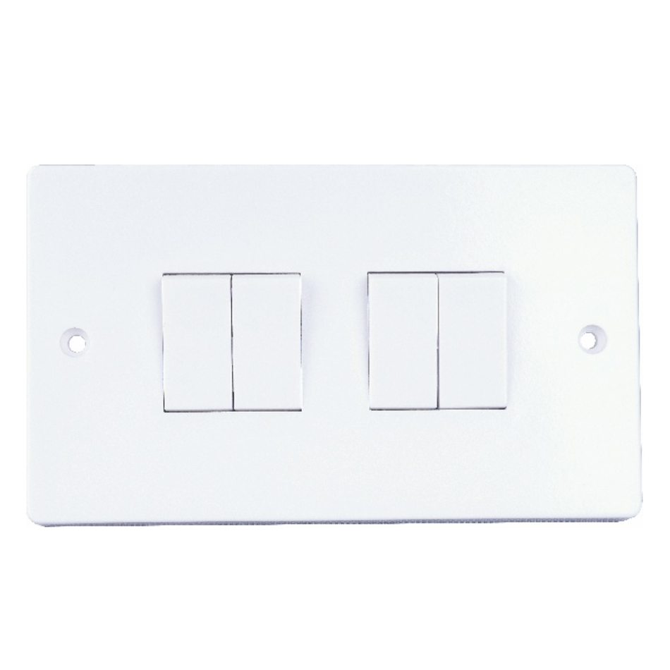 10A 4 GANG 2 WAY PLATE SWITCH MD-HWD5004