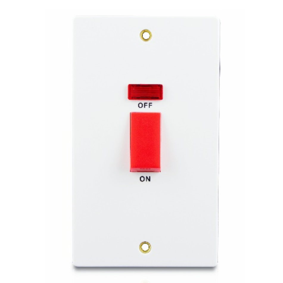 45A 1 GANG DOUBLE POLE +NEON 3*6 MD-HWD5009