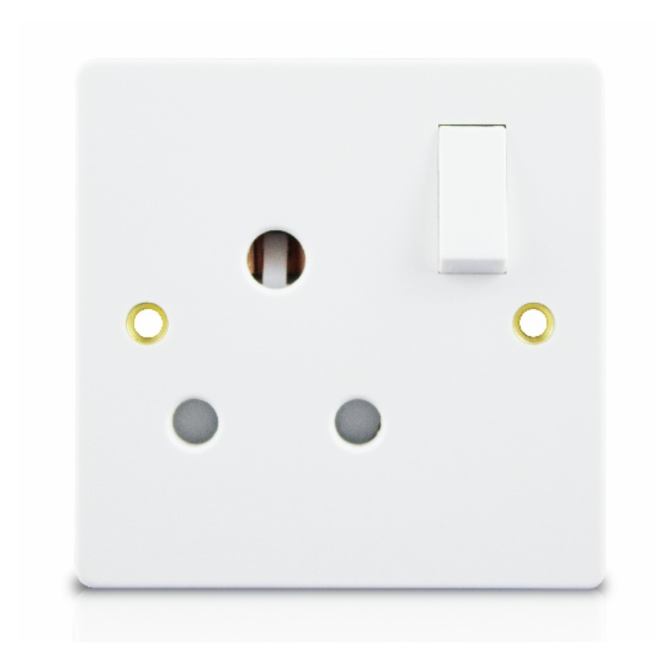 15A 1 GANG SWITCHED ROUND PIN SOCKET MD-HWD5017
