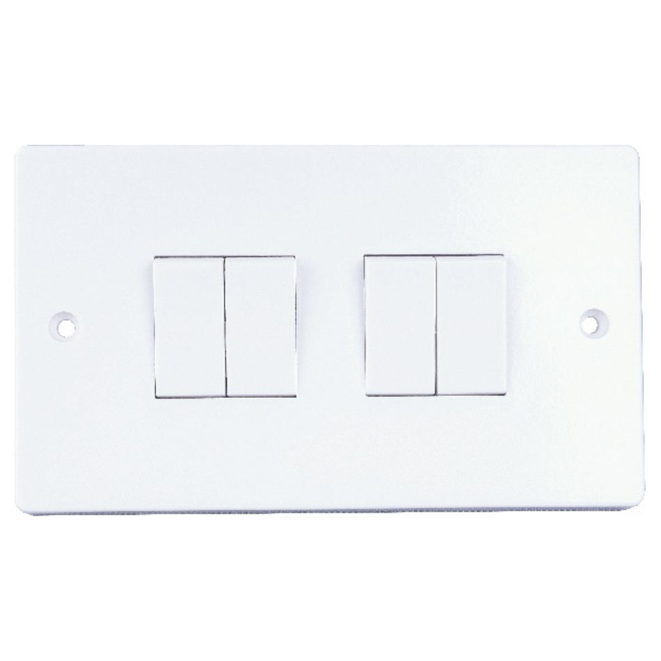 4 GANG 1 WAY PLATE SWITCH MD-HWD5035