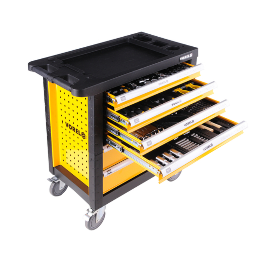 Vorel 6 Drawers Roller Cabinet With 177 Pcs Tools 58540