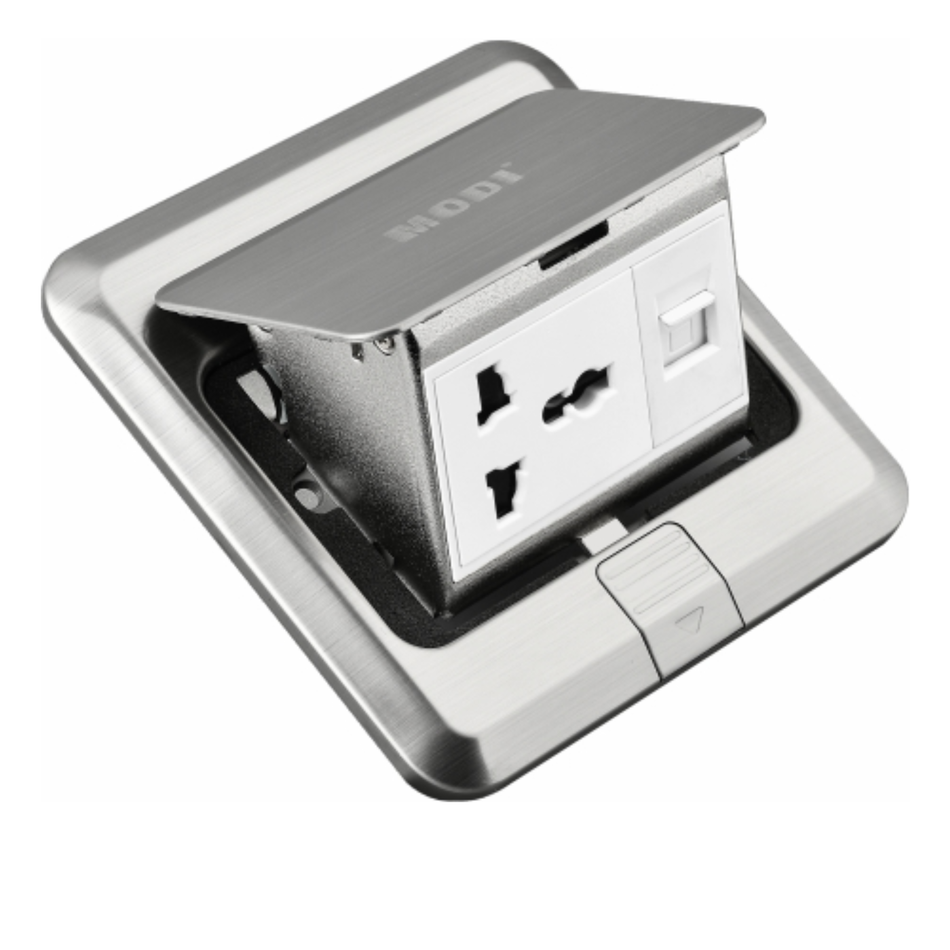 MULTI SOCKET WITH COMPUTER FLOOR SOCKET SILVER MD-HWA3002