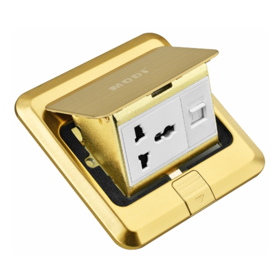 MULTI SOCKET WITH COMPUTER FLOOR SOCKET GOLD  MD-HWA3004
