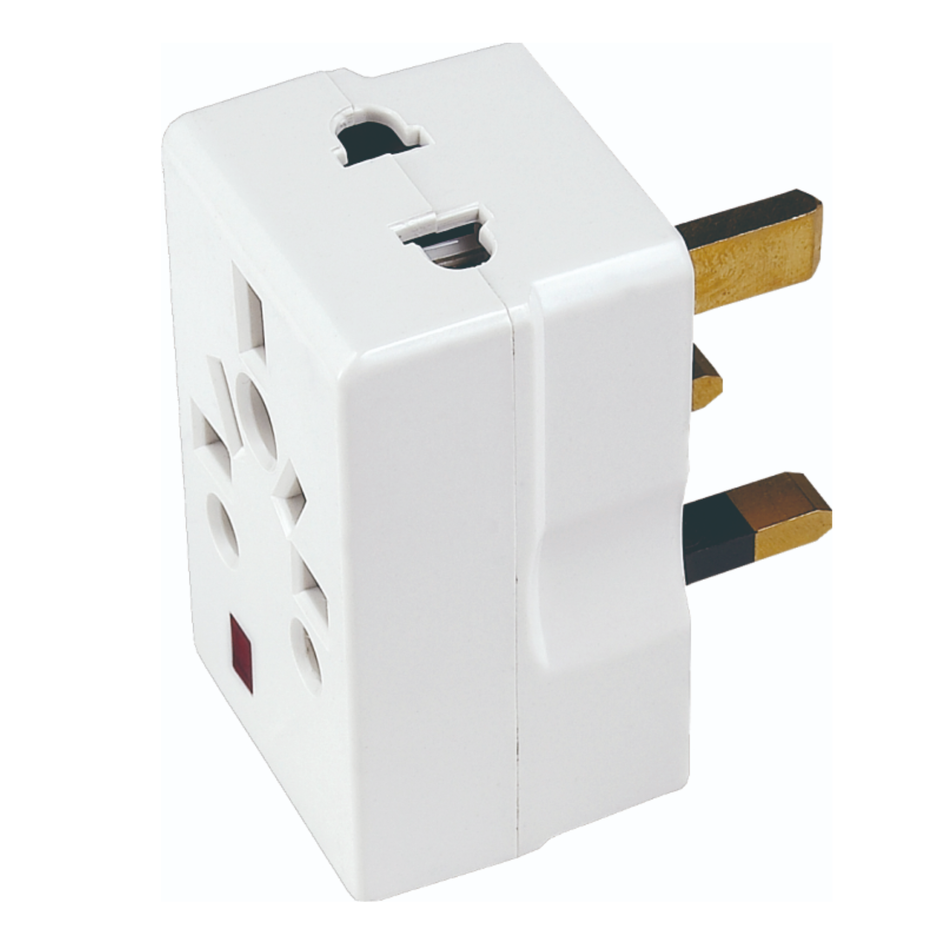 3 WAY ADAPTOR WITH SQUARE-PIN 13A MD-HWA5003