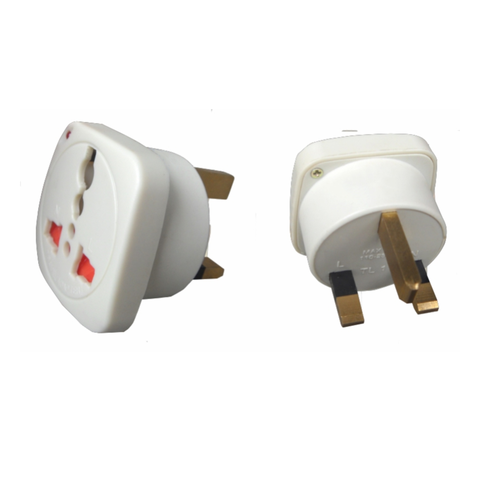 ADAPTOR WITH IRON SQAURE BRASS PIN 13A MD-HWA5007
