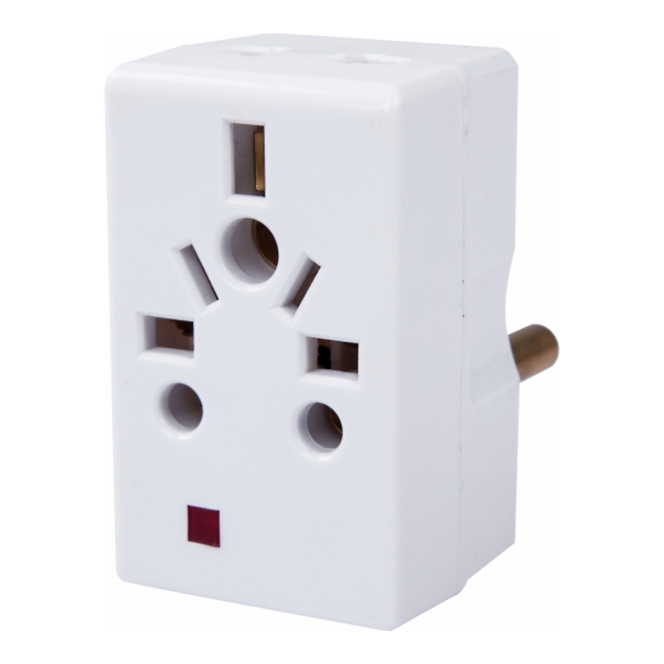 MULTI-WAY ADAPTOR WITH 3-ROUND-PIN 15A MD-HWA5010