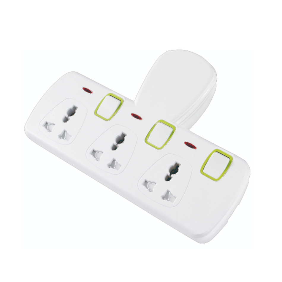 3 WAY UNIVERSAL WALL SOCKET 13A MD-HWA6030