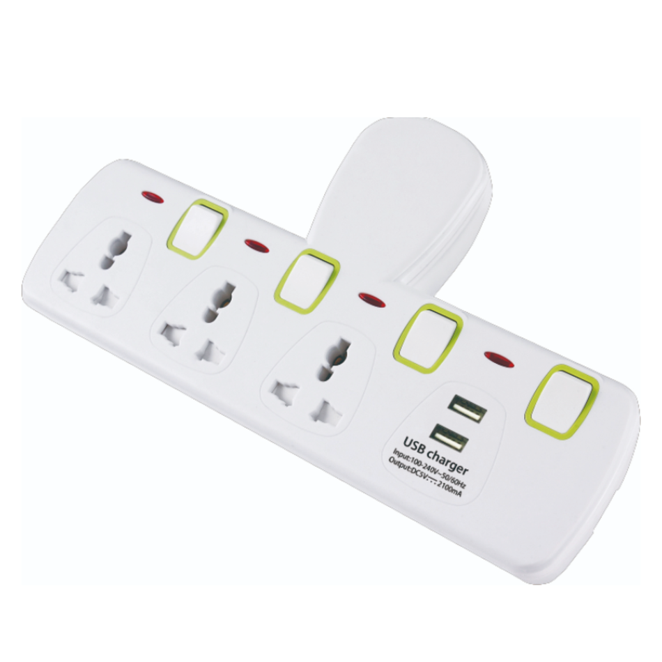 3 WAY UNIVERSAL WALL SOCKET 13A MD-HWA6030U