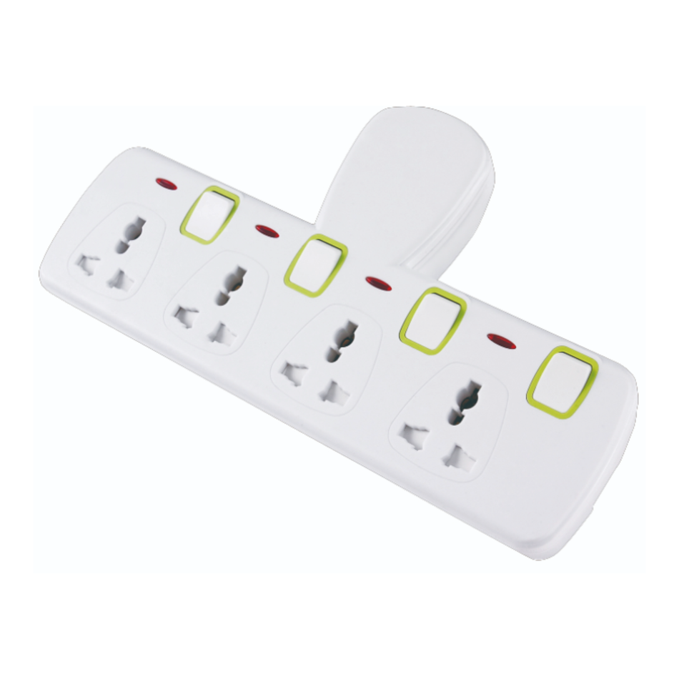 4 WAY UNIVERSAL WALL SOCKET 13A MD-HWA6040