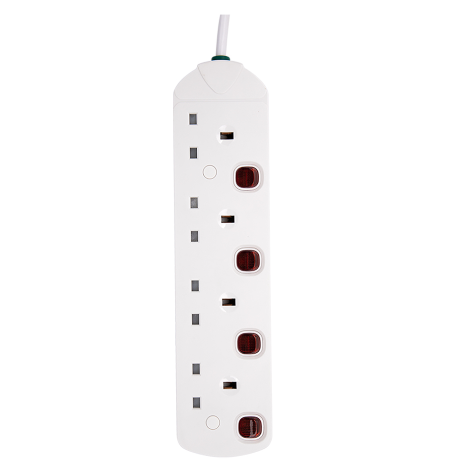 4 WAY BRITISH EXTENSION SOCKET MD-HWA8040-50 5M