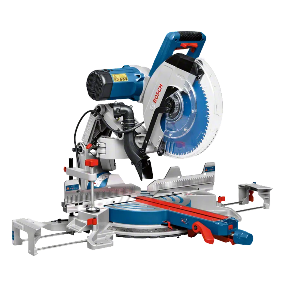 Bosch miter saw on a white background